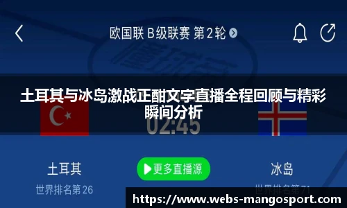 土耳其与冰岛激战正酣文字直播全程回顾与精彩瞬间分析